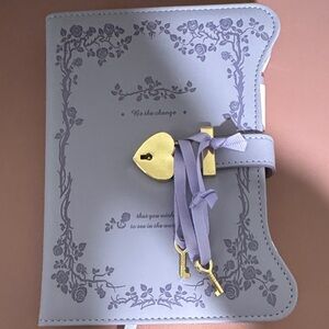 Lavender Journal with Gold Heart Lock